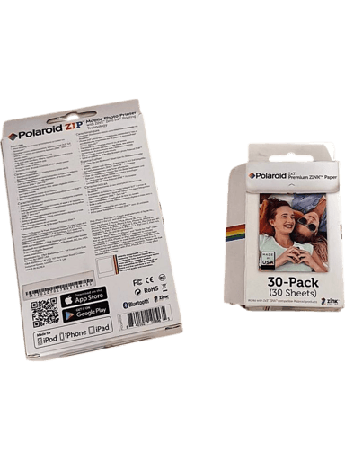 Polaroid ZIP Mobile Photo Printer with 30-Pack Premium ZINK Paper