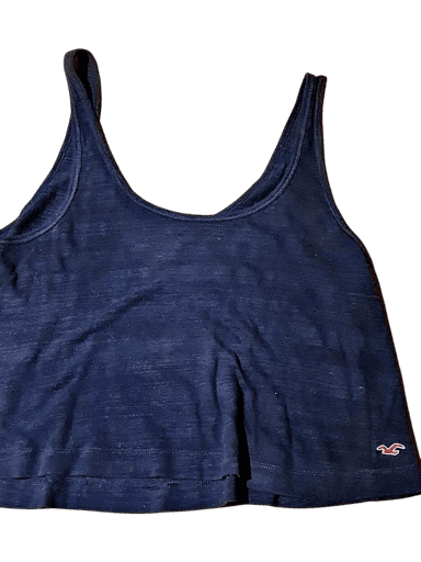 Hollister Navy Tank Top with Logo - Women's Sleeveless Top