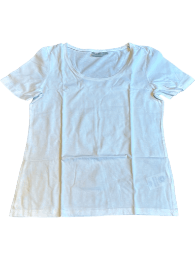 Blue Motion White Basic T-Shirt - Size S 36/38