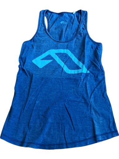 Blue Athletic Tank Top with Logo - Size S