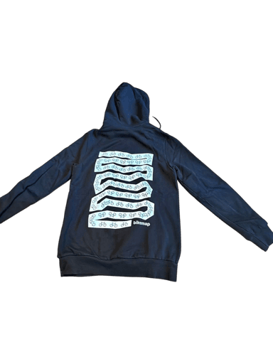 Bikemap Black Hoodie with Bicycle Graphic Design