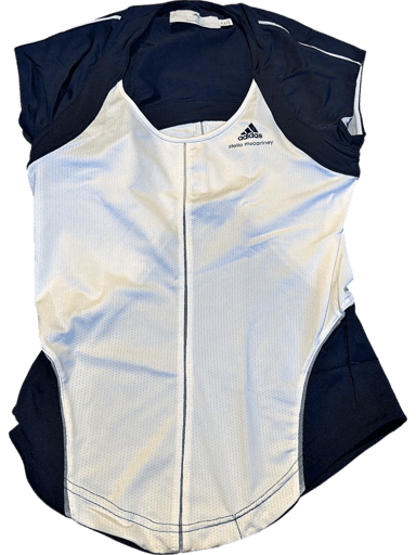 Adidas by Stella McCartney Sportoberteil - Lauftop in Navy/Weiß
