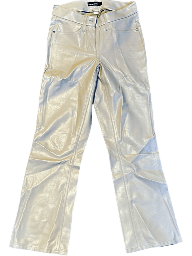 CAMBIO Beige Kunstleder Hose - Elegante Damen Lederhose