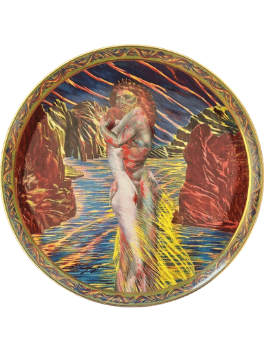 Limited Edition Ernst Fuchs 'Das Paar' Collectible Plate #38/5000