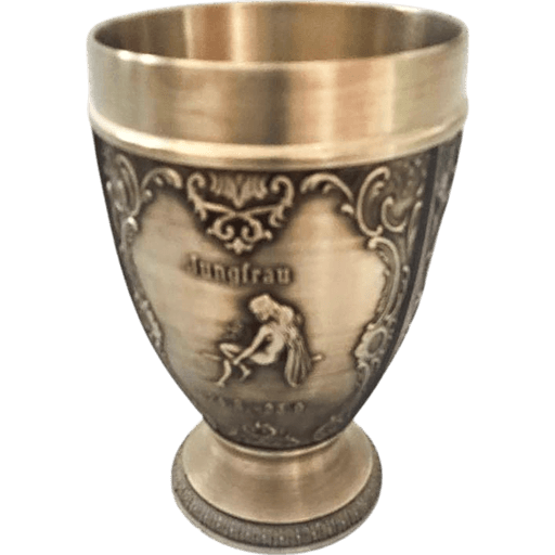 Vintage Decorative Metal Goblet with Ornate Design