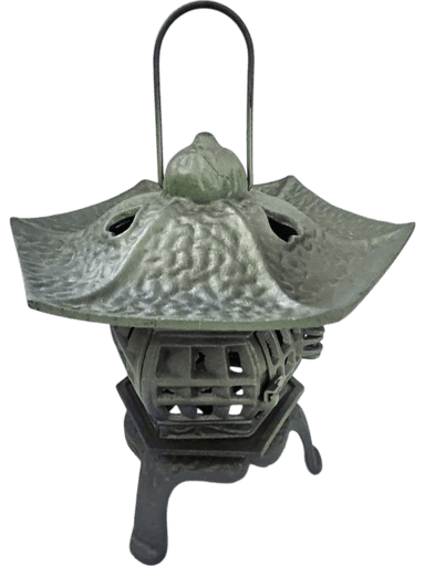 Vintage Cast Iron Japanese Pagoda Lantern Garden Decoration
