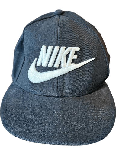 Nike Black Snapback Cap with White Logo - One Size Fits Most