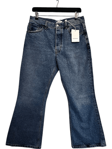 House Of Dagmar Klick Flare Denim Light Blue Wash