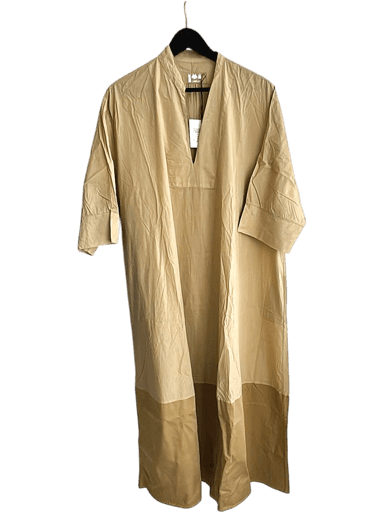 LABO.ART Maxi Kleid Beige mit 3/4-Arm Leone