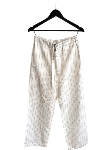 Graumann gestreifte Damenhose in Weiß/Beige Magda Pants
