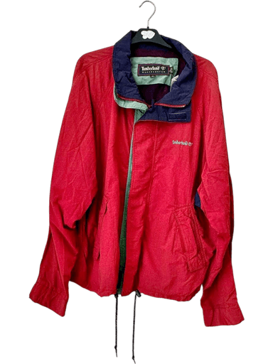 Vintage Timberland Weathergear Red Windbreaker Jacket