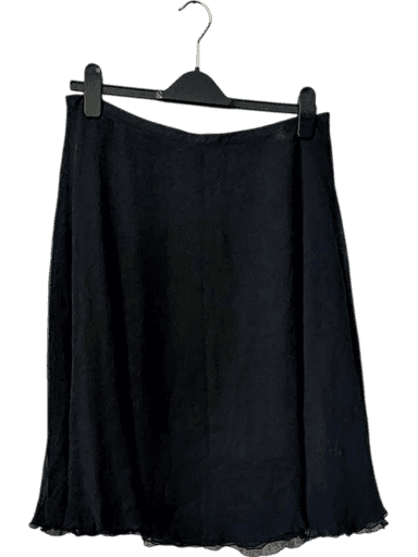 Privacy Black Silk Skirt - Size EU 42/UK 16 - New with Tags