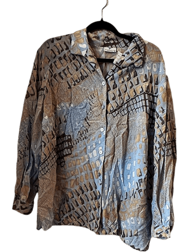 Vintage 90s Frankenwälder Abstract Pattern Blouse - Size 50