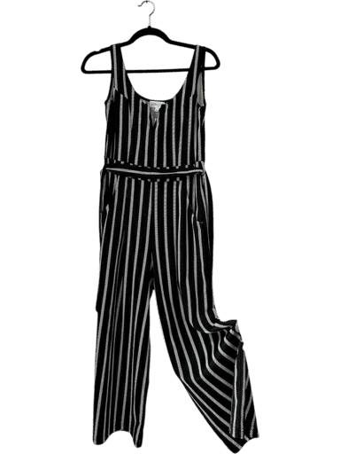 APRICOT Black & White Striped Sleeveless Jumpsuit - UK 12/EUR S