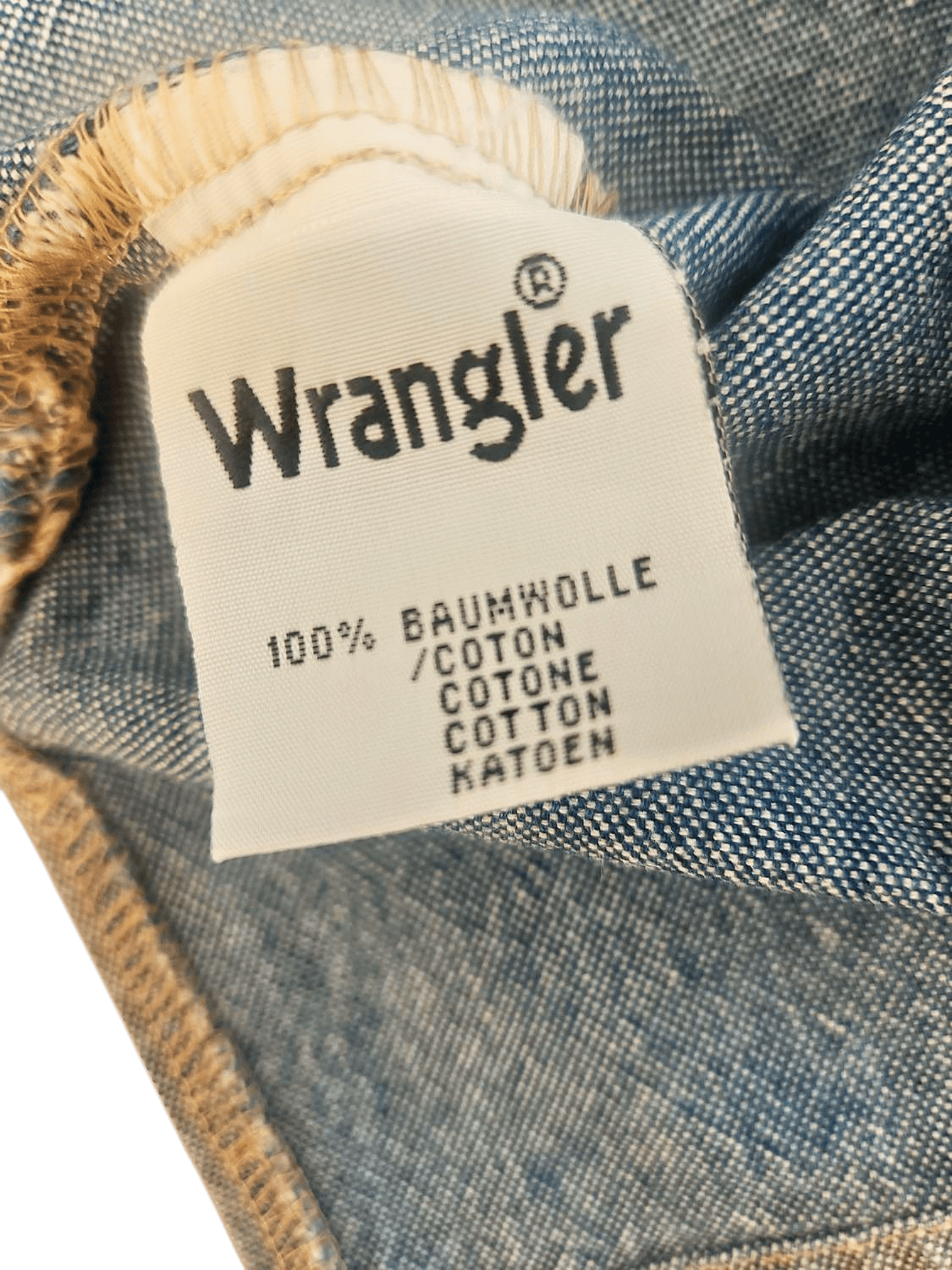 Wrangler Denim Button-Down Shirt - Small 4