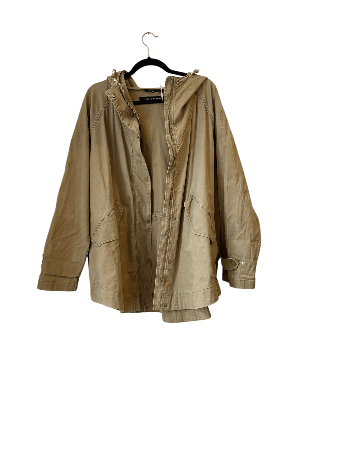 Marc O'Polo Beige Cotton Parka Jacket with Hood - Size M 2