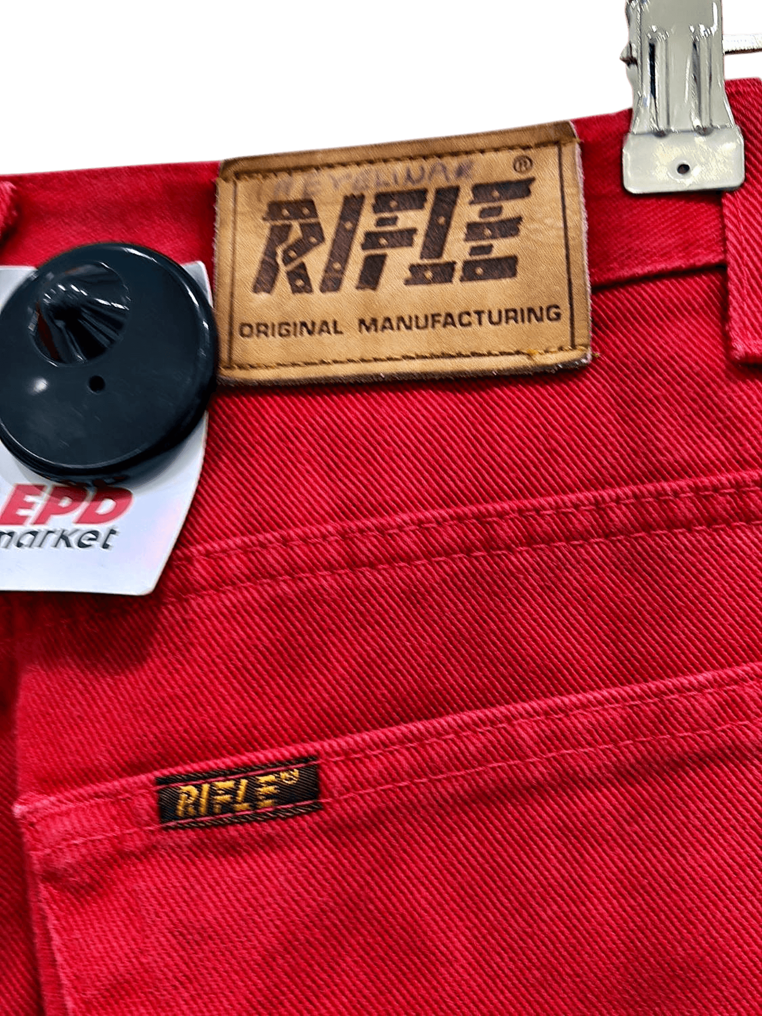 RIFLE Red Denim Flared Jeans - High Rise 4