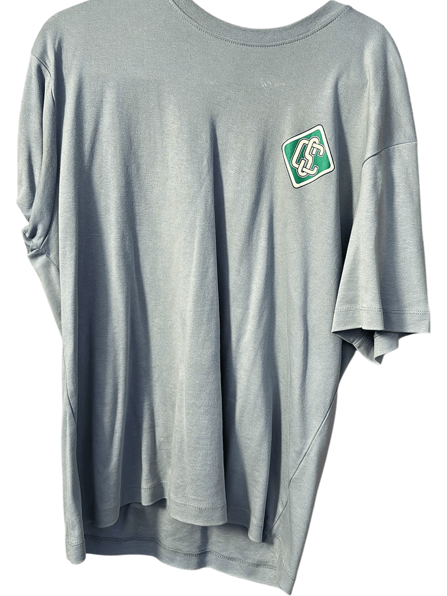 Light Grey T-shirt with Green Logo Patch 4