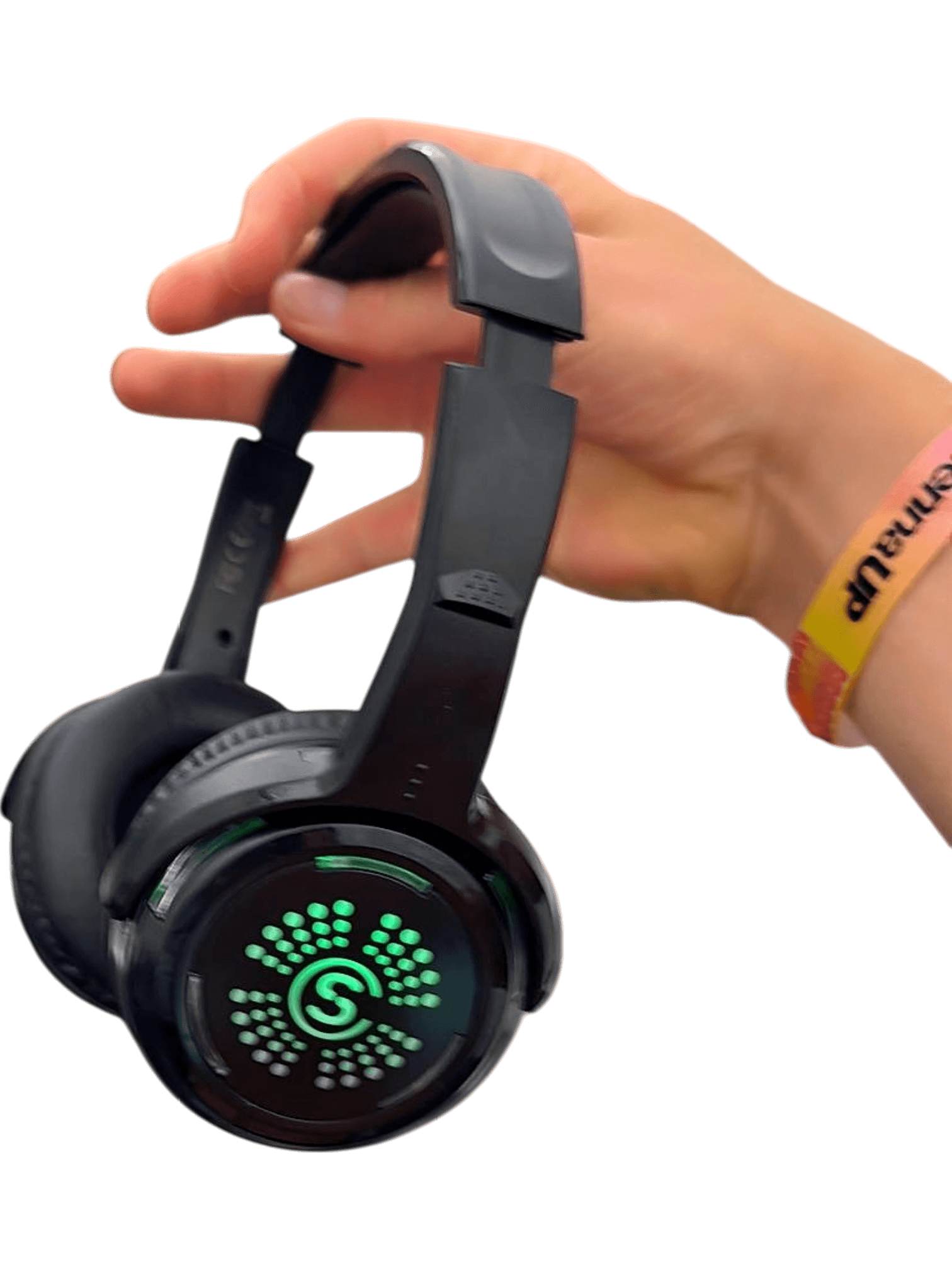 Kabelloser Over-Ear-Kopfhörer mit LED-Beleuchtung, schwarz 2