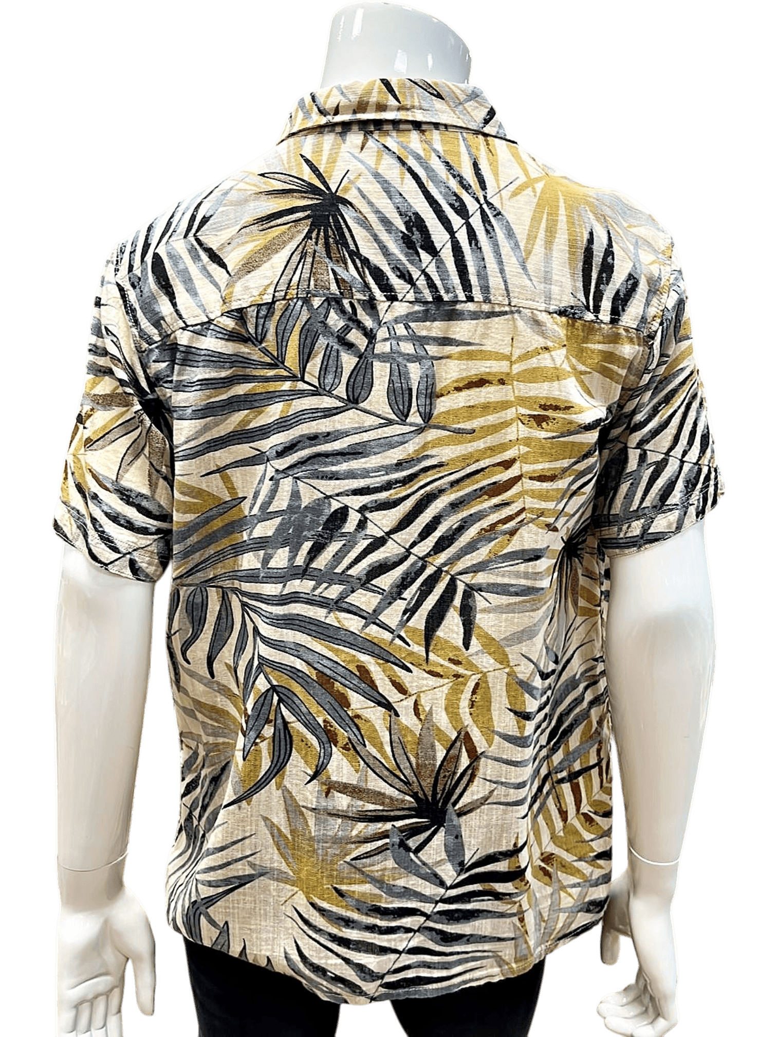 Herren Kurzarm-Hemd mit tropischem Palmenmuster - Freizeithemd 2