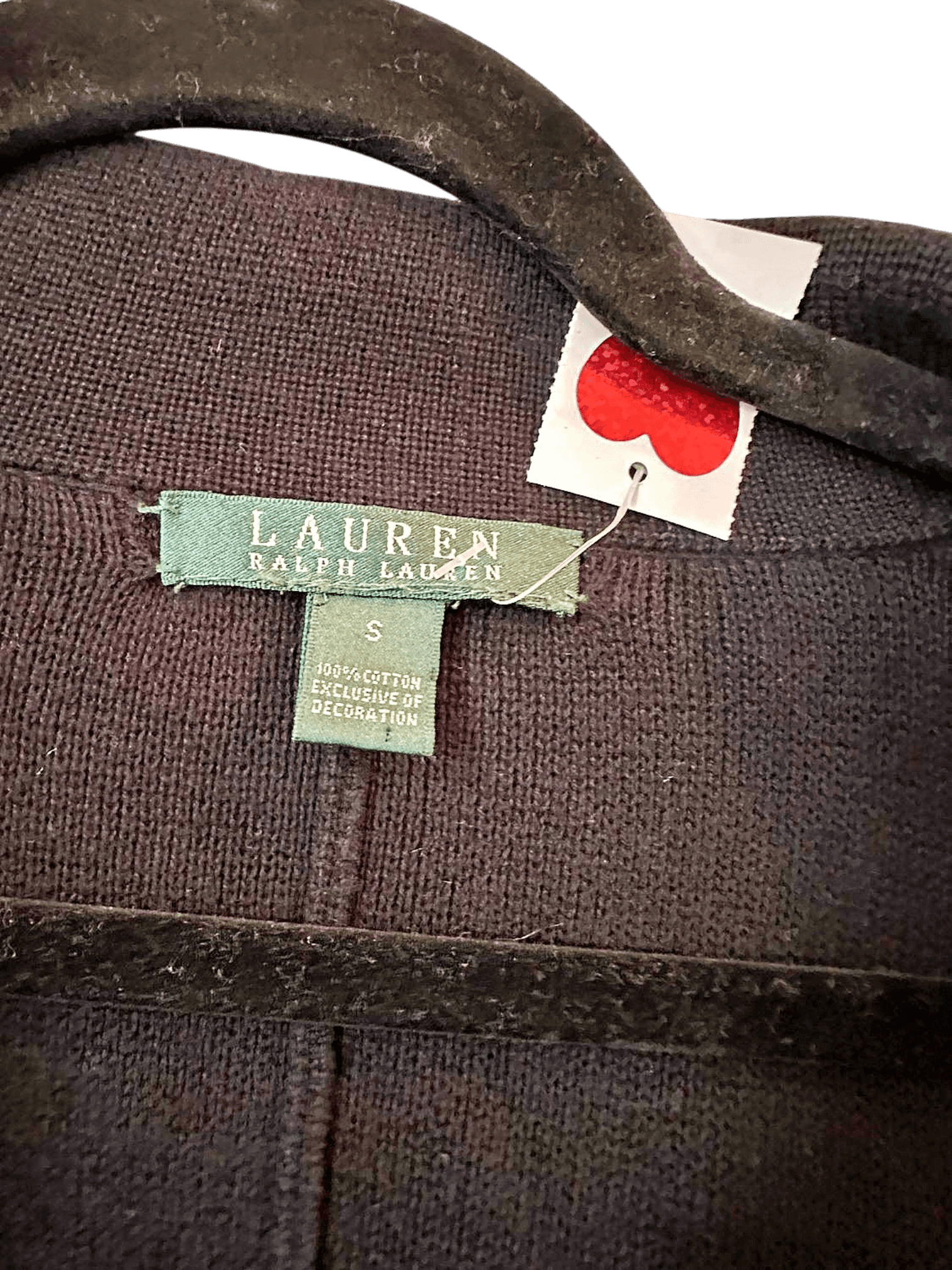 Ralph Lauren Black Cotton Blazer with Gold Buttons - Size S 4