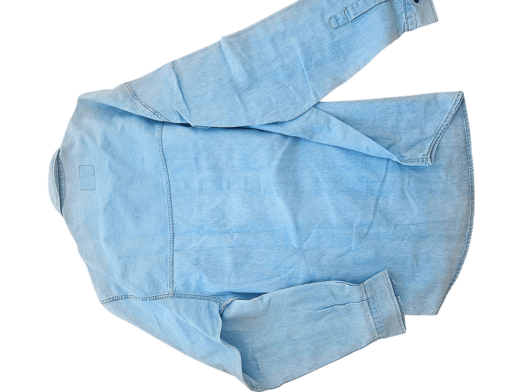 Tiffany Jeans Light Blue Denim Button-Down Shirt - Size S 4