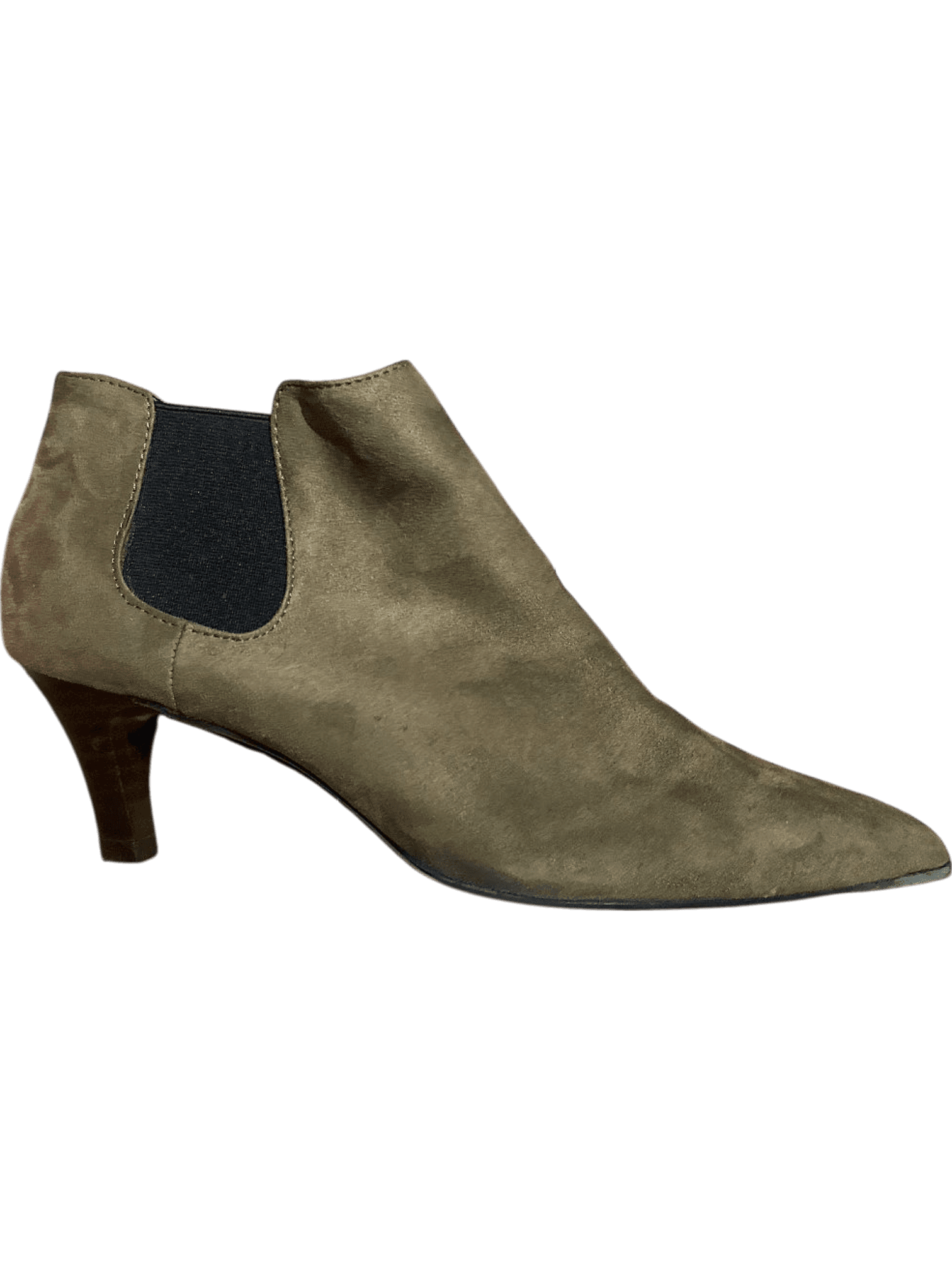 Elegant Brown Suede Ankle Boots with Kitten Heel 4