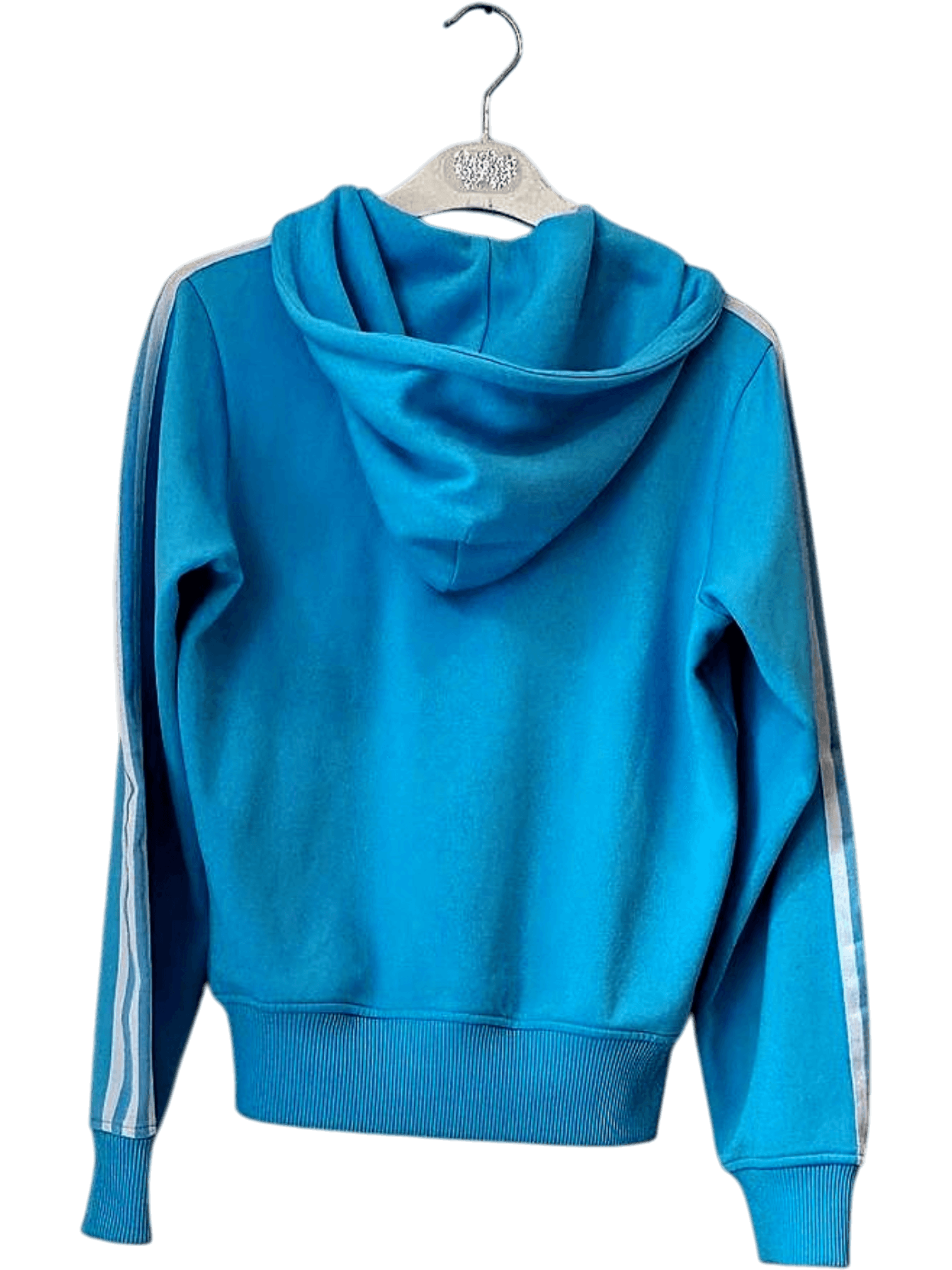 Vintage Y2K Adidas Light Blue Zip-Up Hoodie - Size S 2