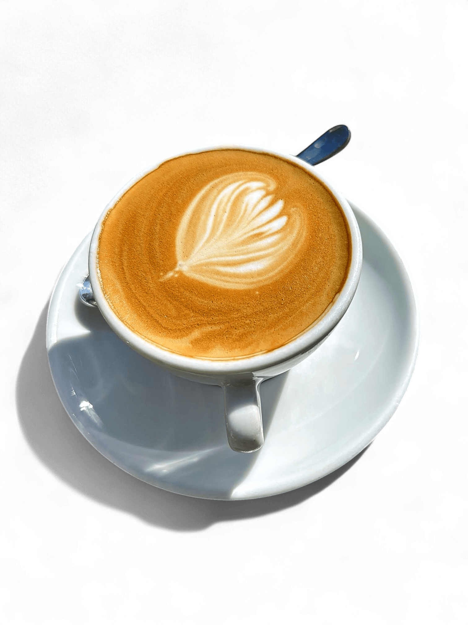 White Ceramic Coffee Cup with Saucer 2