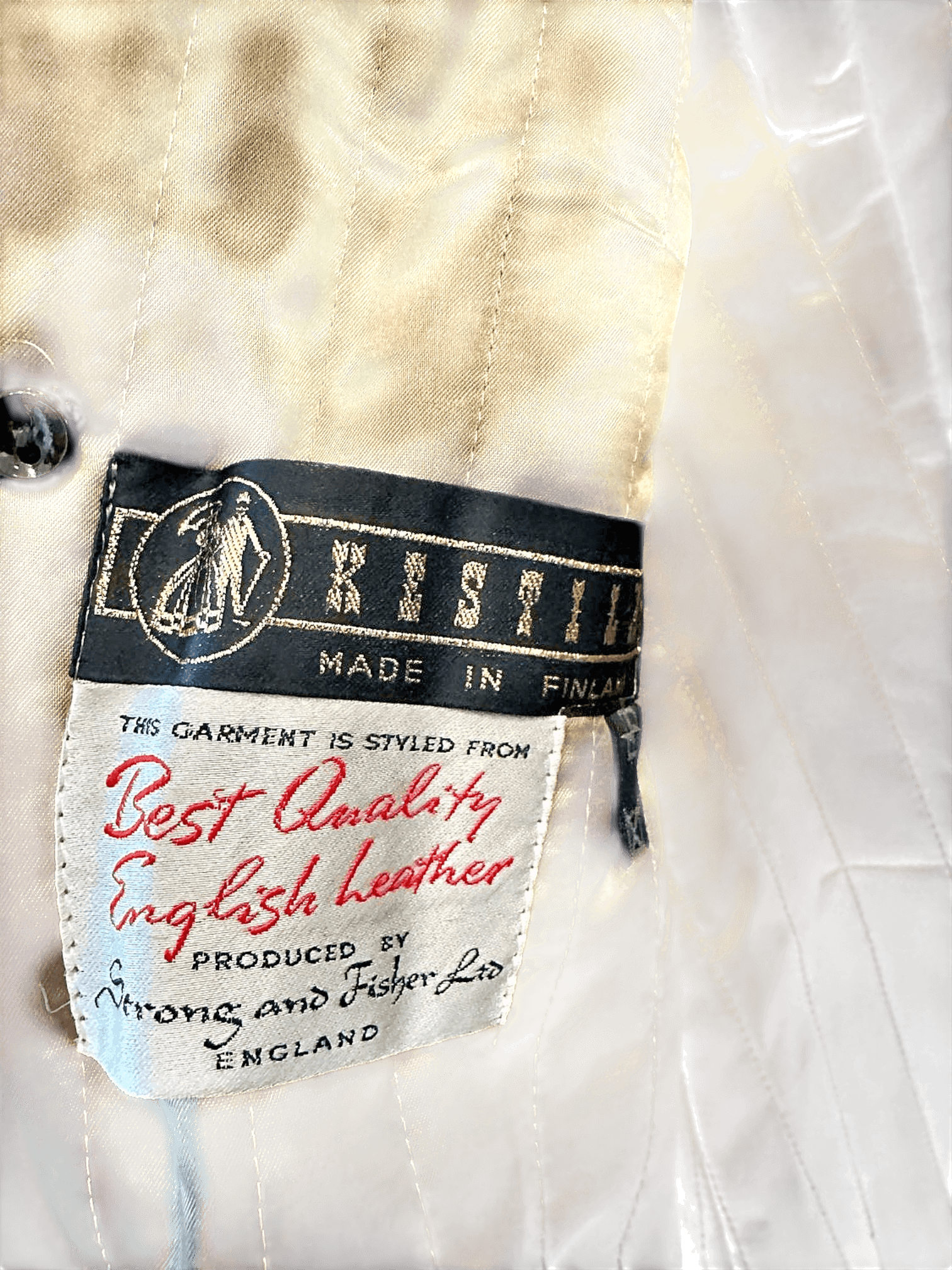 Vintage Finnish Leather Trench Coat with Fur Collar - Made in England 3