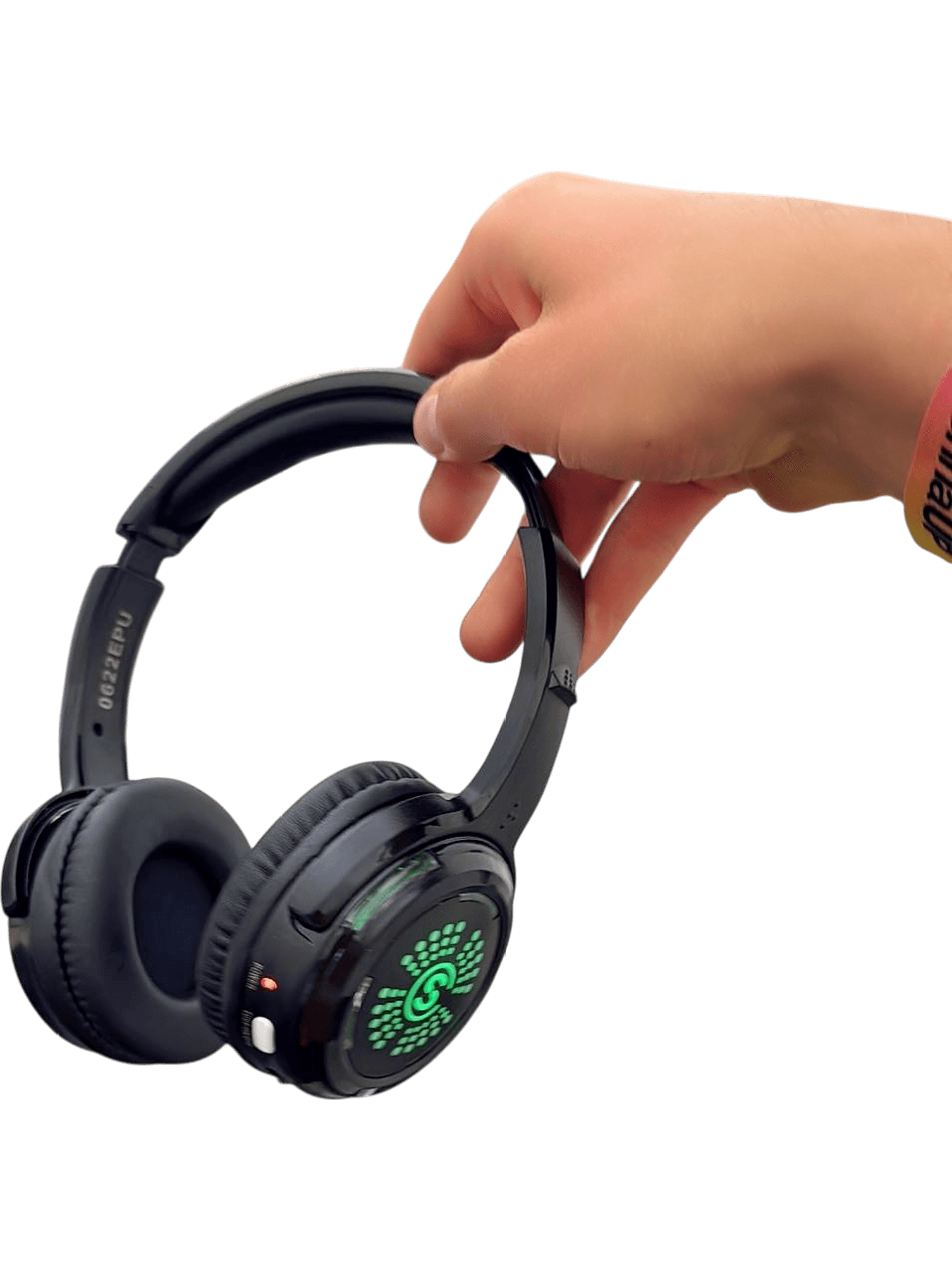 Kabelloser Over-Ear-Kopfhörer mit LED-Beleuchtung, schwarz 1