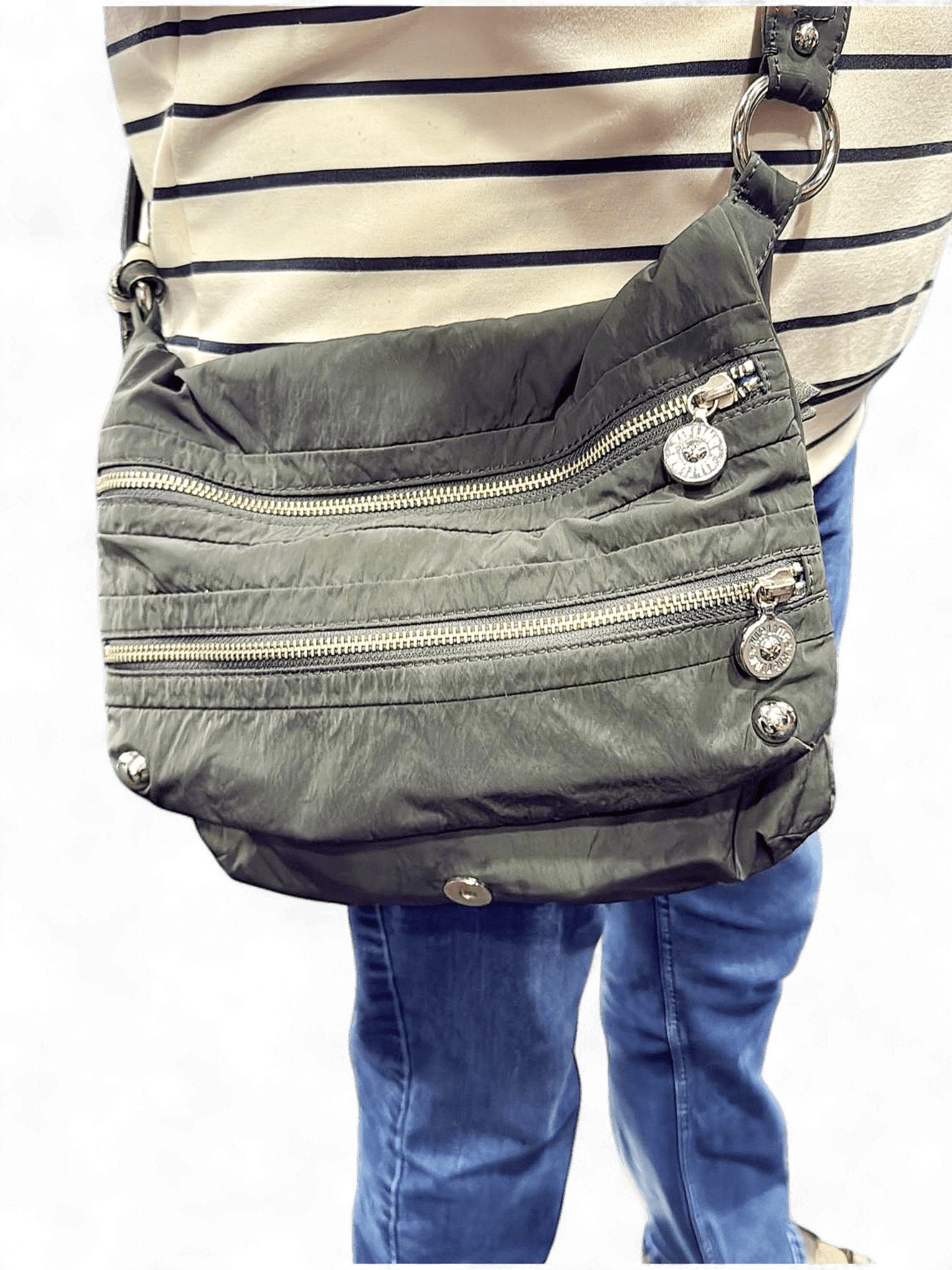 Kipling Grey Nylon Crossbody Bag 2