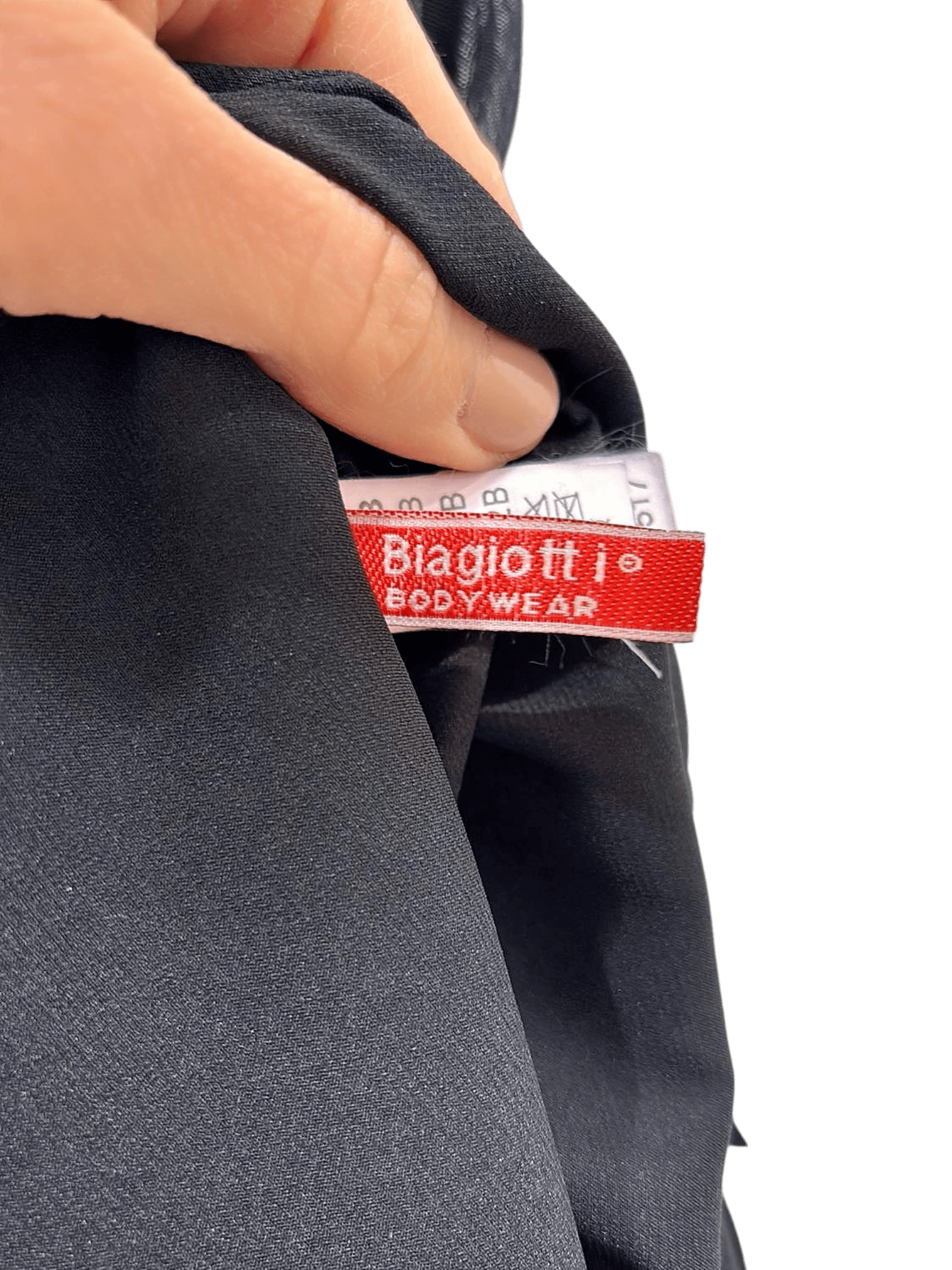 Biagiotti Bodywear Black Satin Lingerie Slip Dress - Size 2B 3