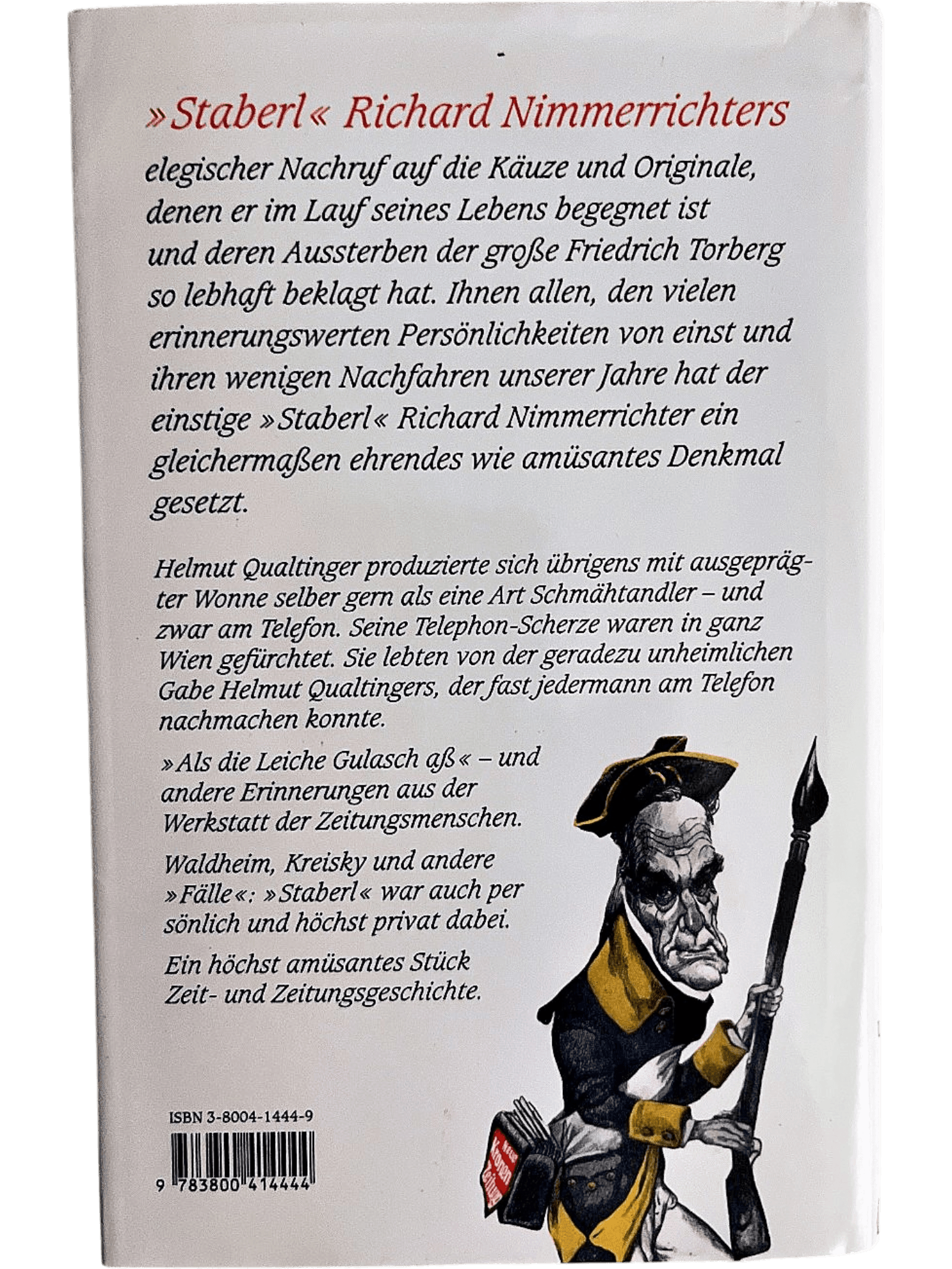 Richard Nimmerrichter: Angeblich vertraulich - Staberl-Erinnerungen (Hardcover) 2