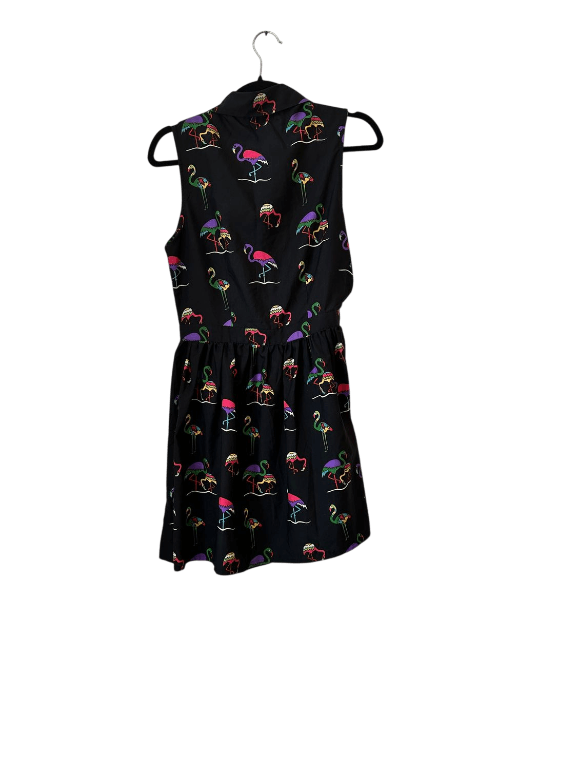 Atmosphere Black Flamingo Print Dress - Size UK 10 3