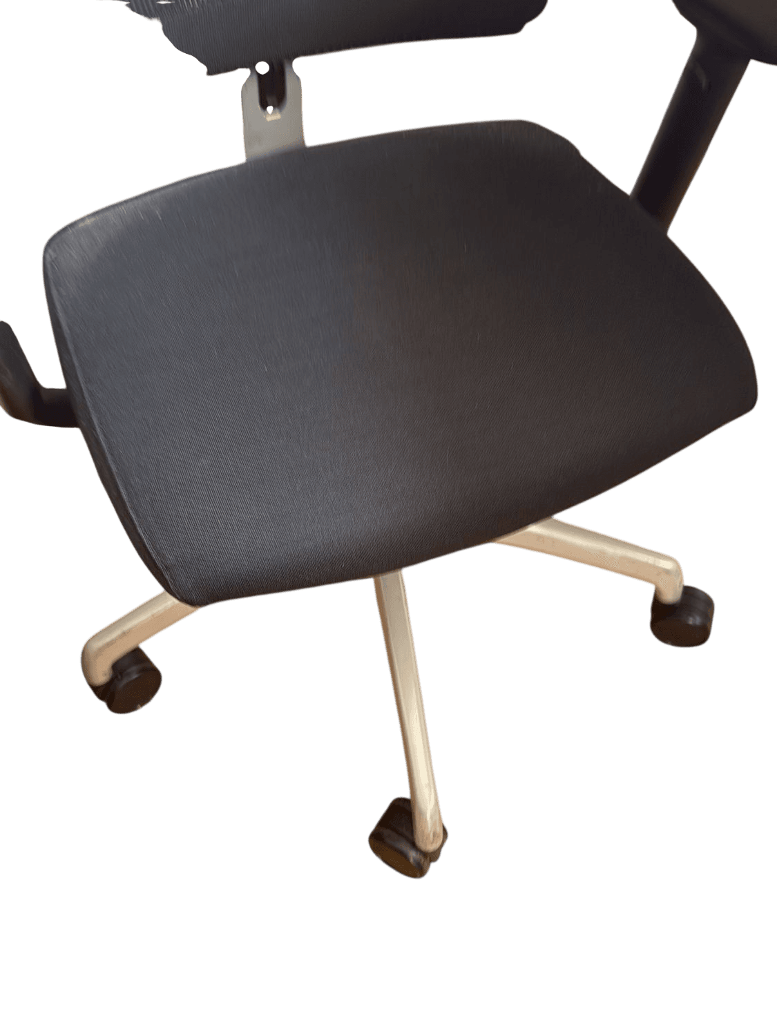 IKEA Black Fabric Office Chair with Adjustable Height and Castors