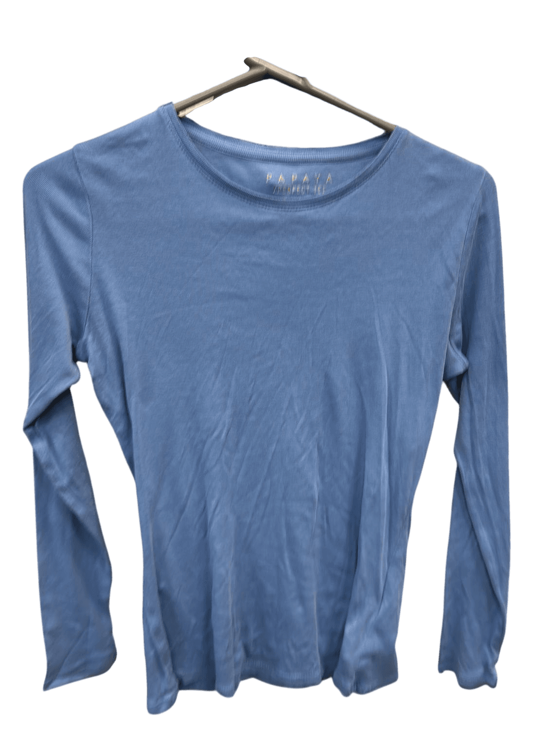 Papaya Perfect Tee Light Blue Cotton Long Sleeve Top - Size 10 3