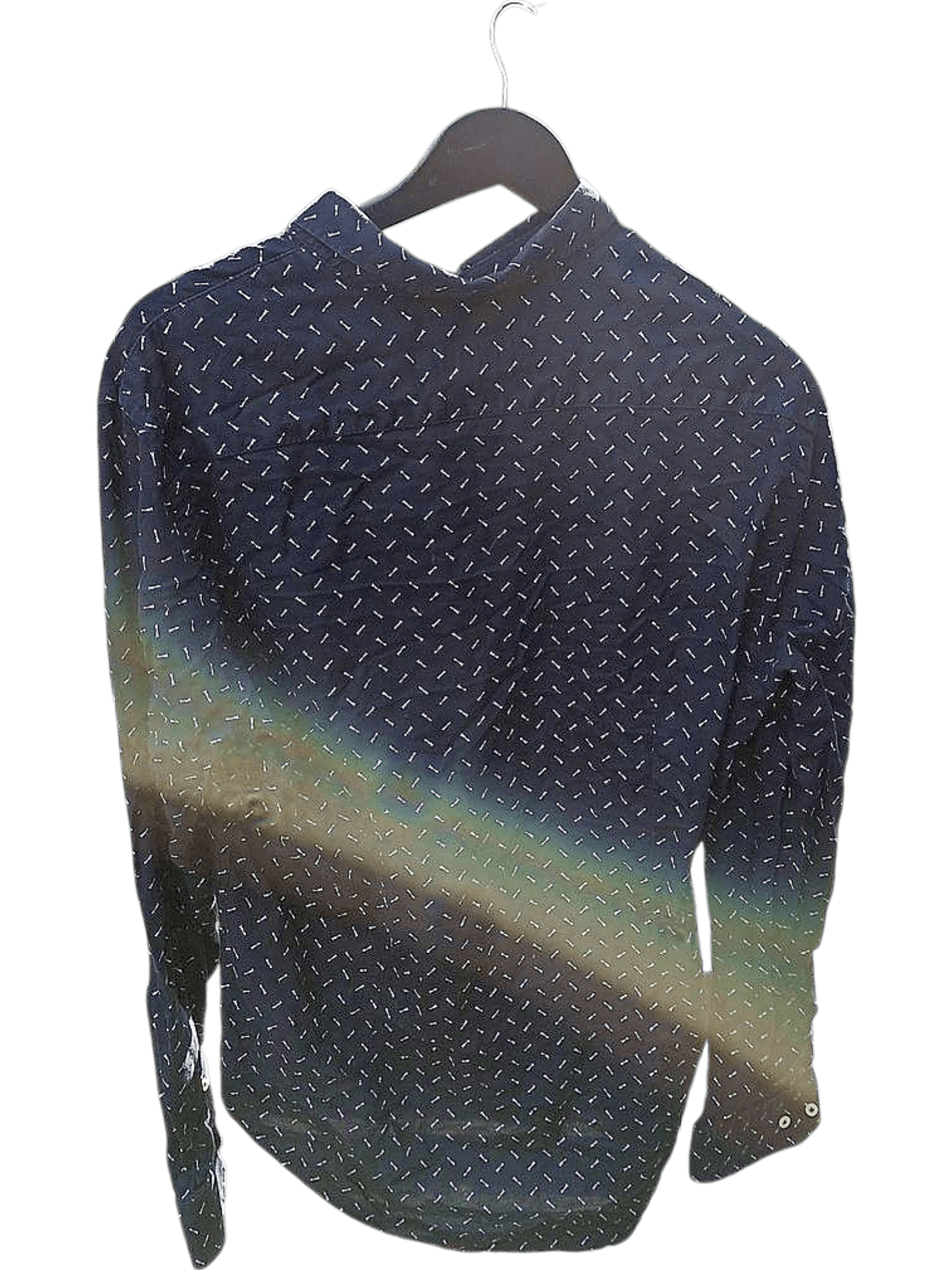 ZARA MAN Black Button-Down Shirt with White Pattern - Size 44 2