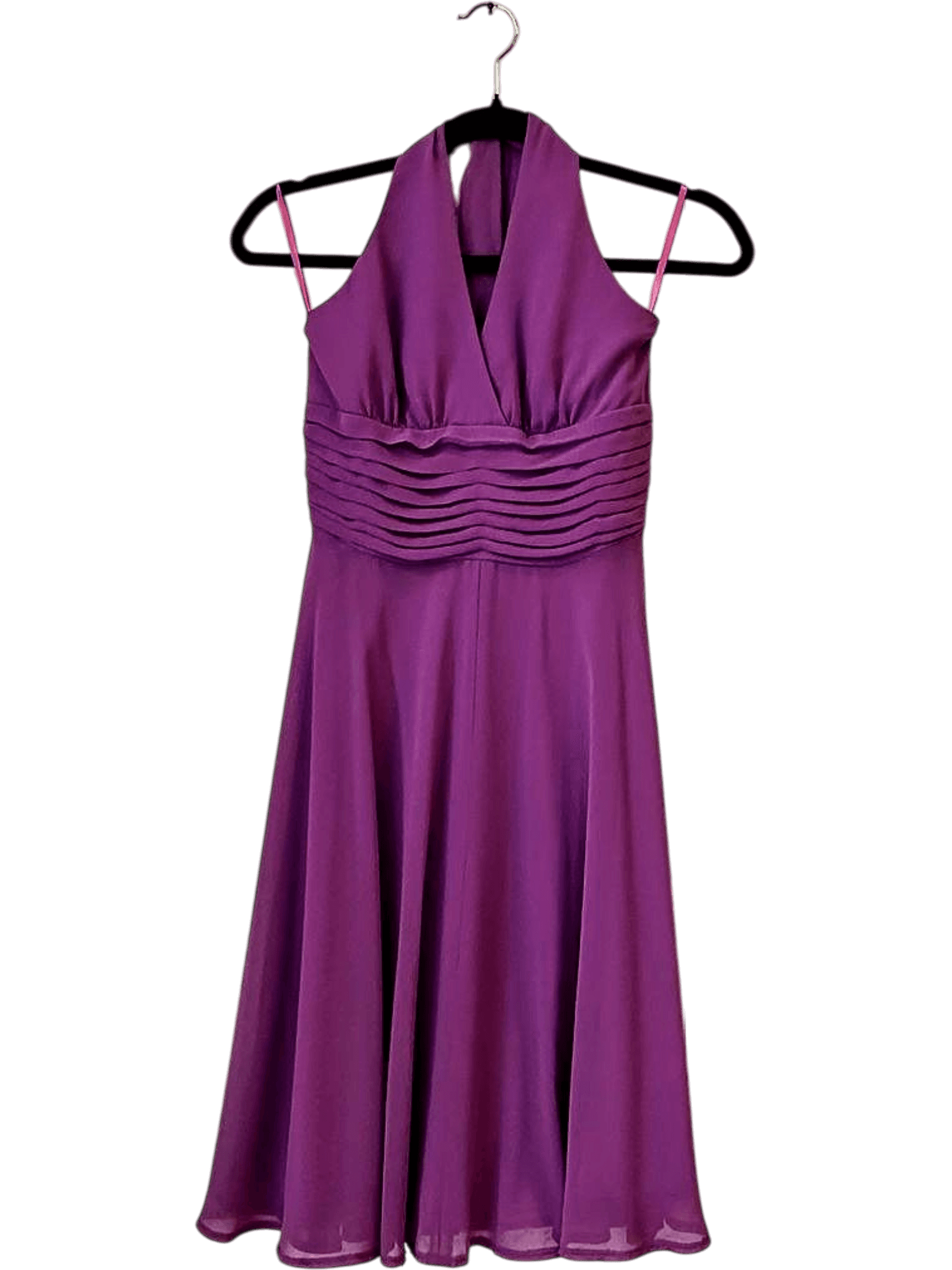 Marie Lund Copenhagen Purple Halter Cocktail Dress - Size EU 32 1
