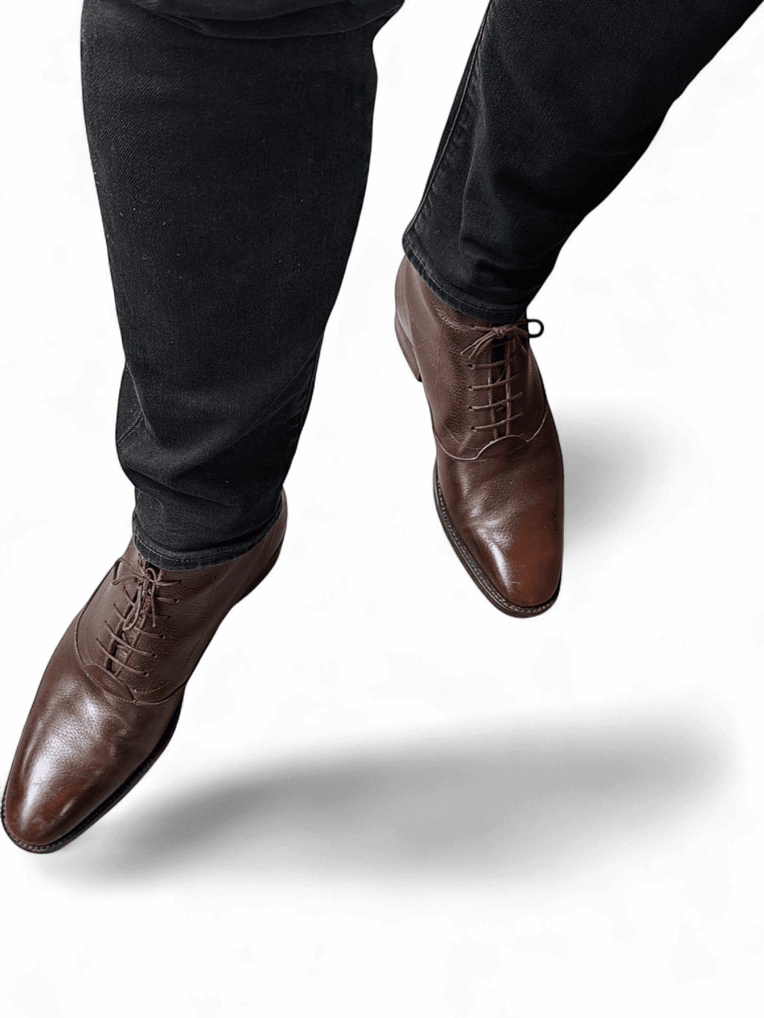 Weston Brown Leather Oxford Dress Shoes - Classic Formal Footwear 1