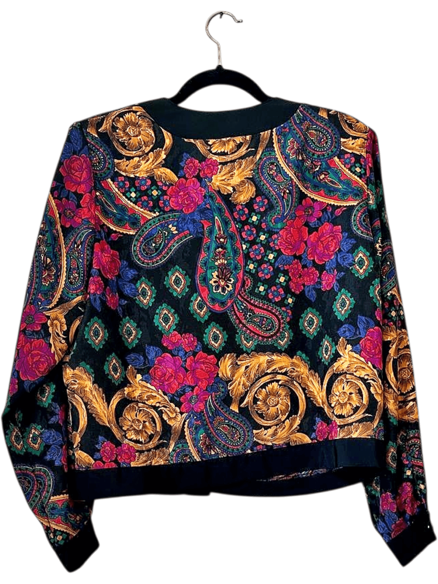 Vintage 80s Canda Colorful Patterned Button-Up Jacket - Size 44 2