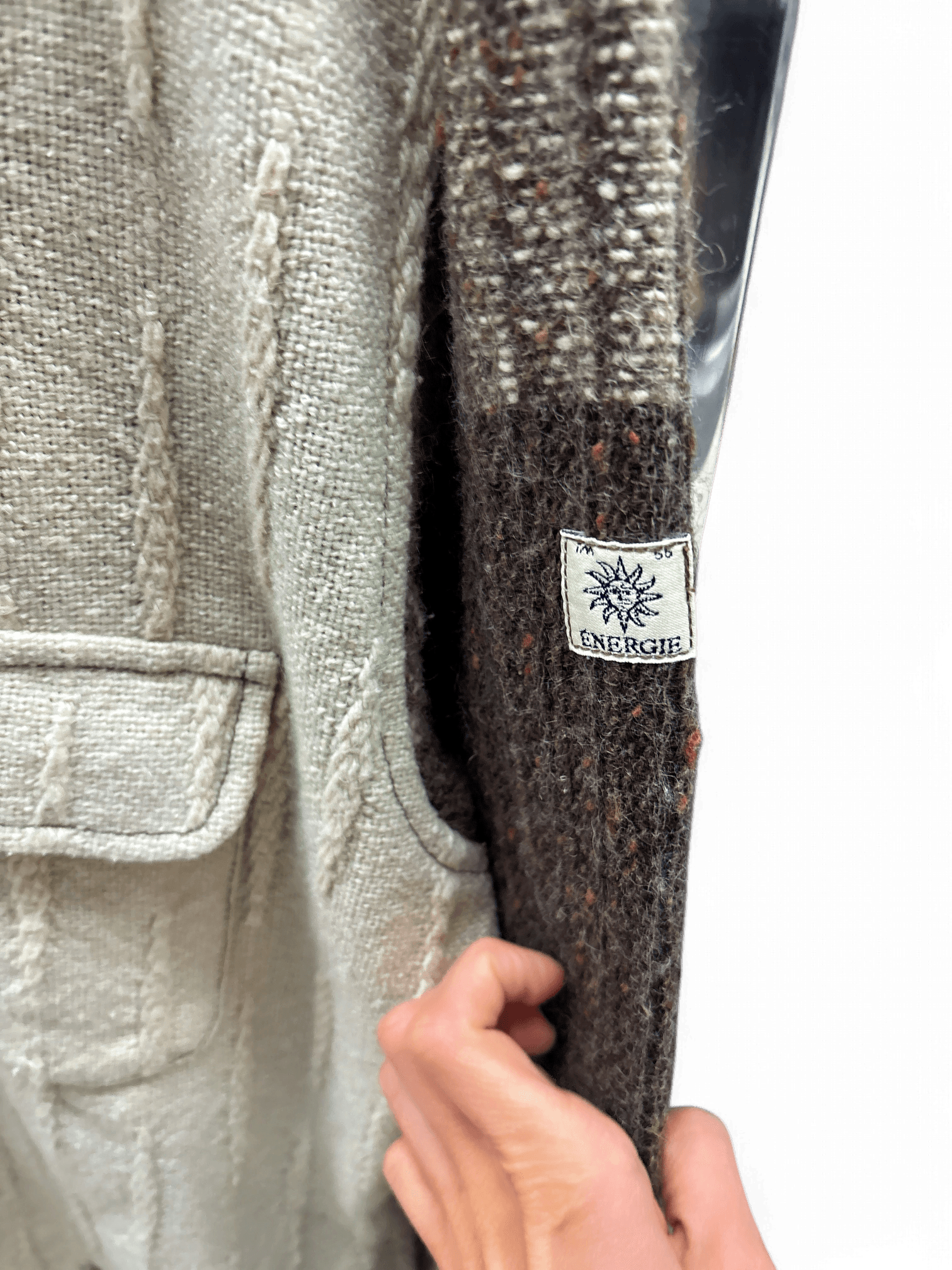 Vintage Energie Wool Button-down Shirt - Size M 5