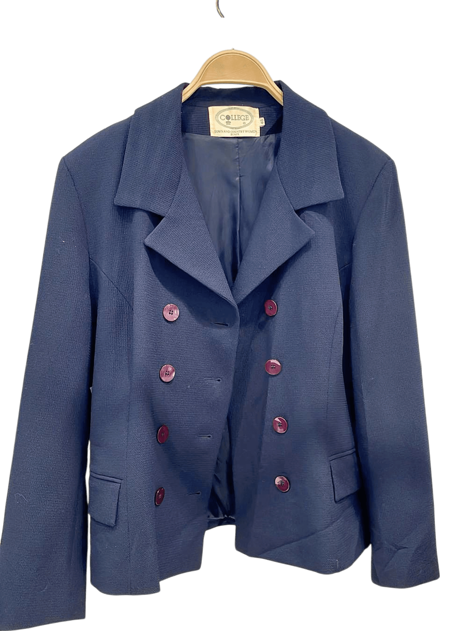 Vintage College Navy Pea Coat Blazer 2