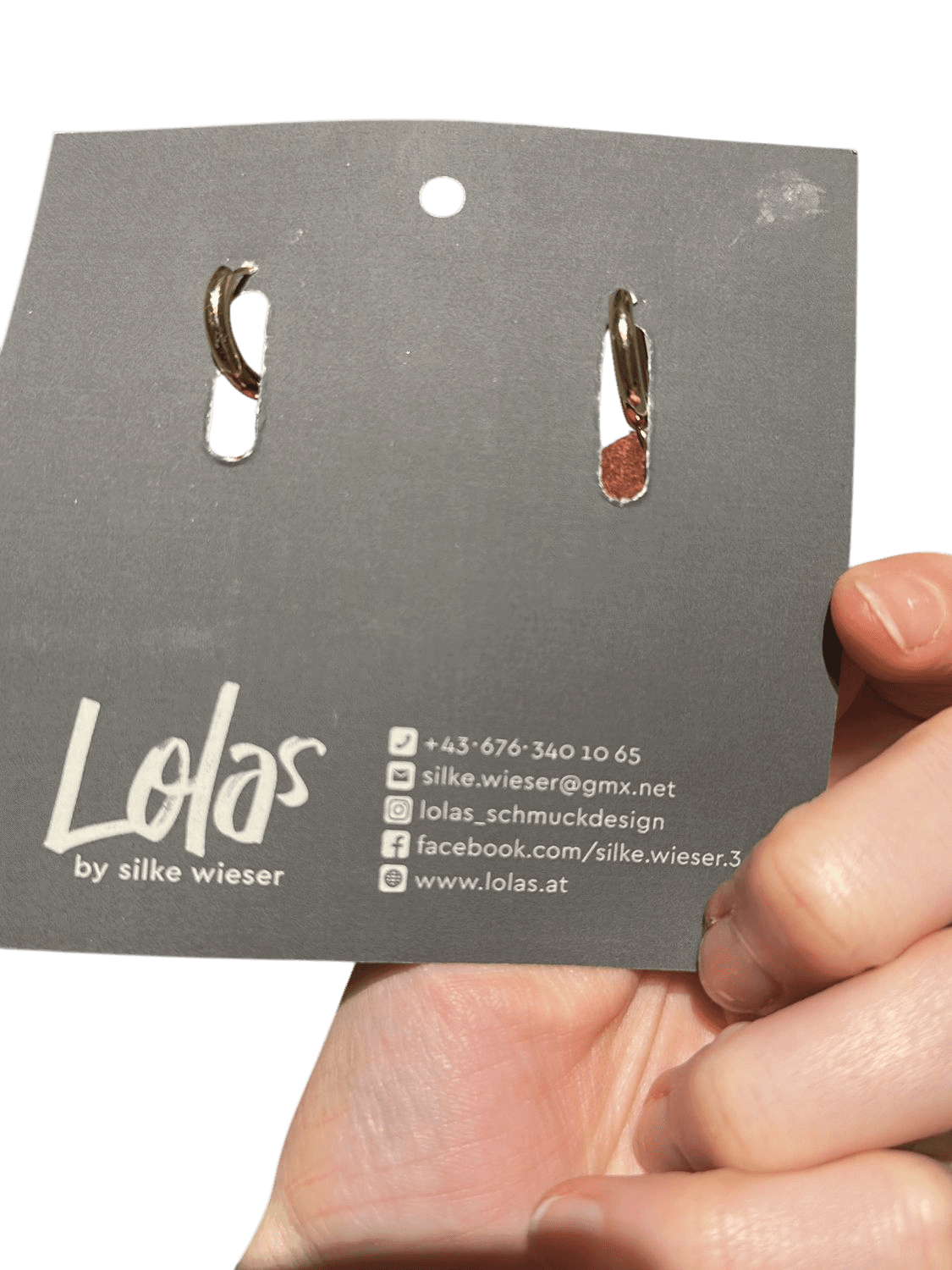 Lolas Brown Leather Geometric Earrings with Gold-Tone Hooks 2