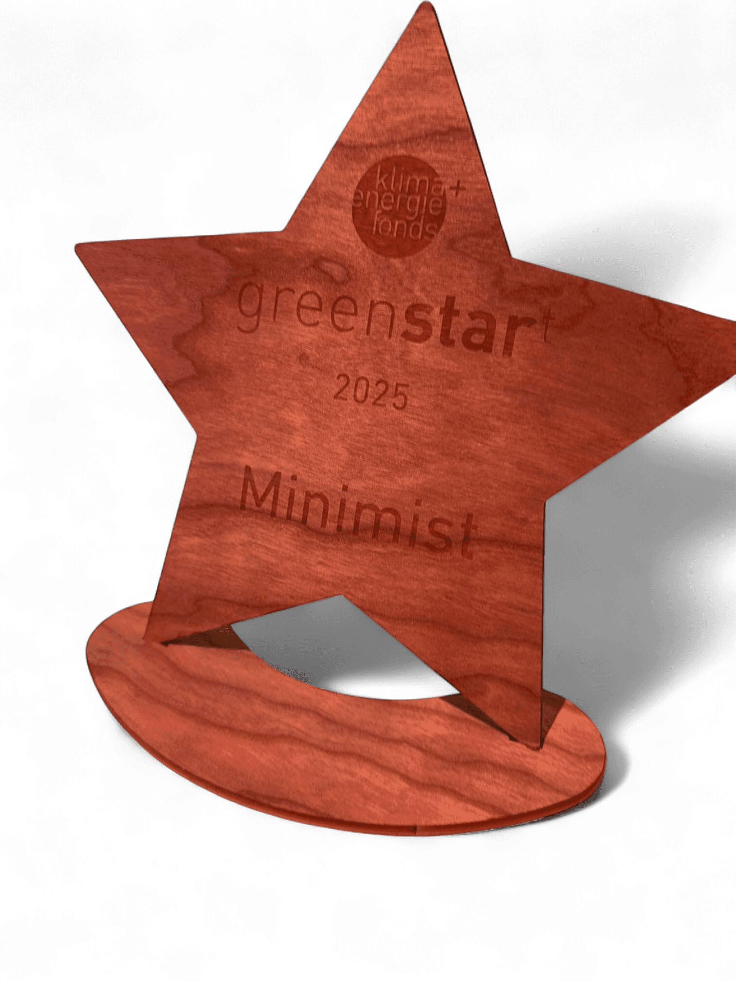 Wooden Greenstart 2025 Award - Minimist Environmental Recognition Trophy 1