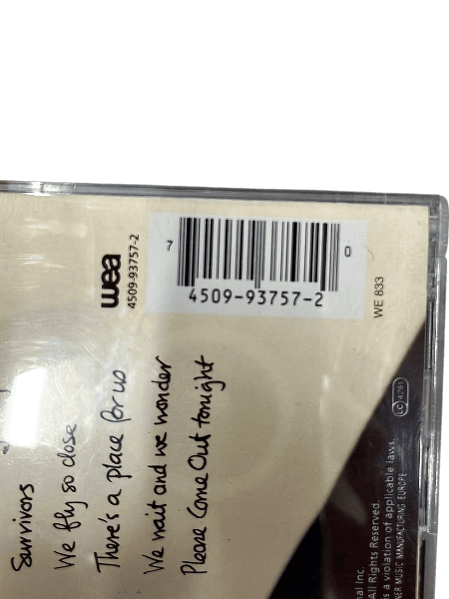 WEA - Come Out Tonight CD Album in gutem Zustand 3