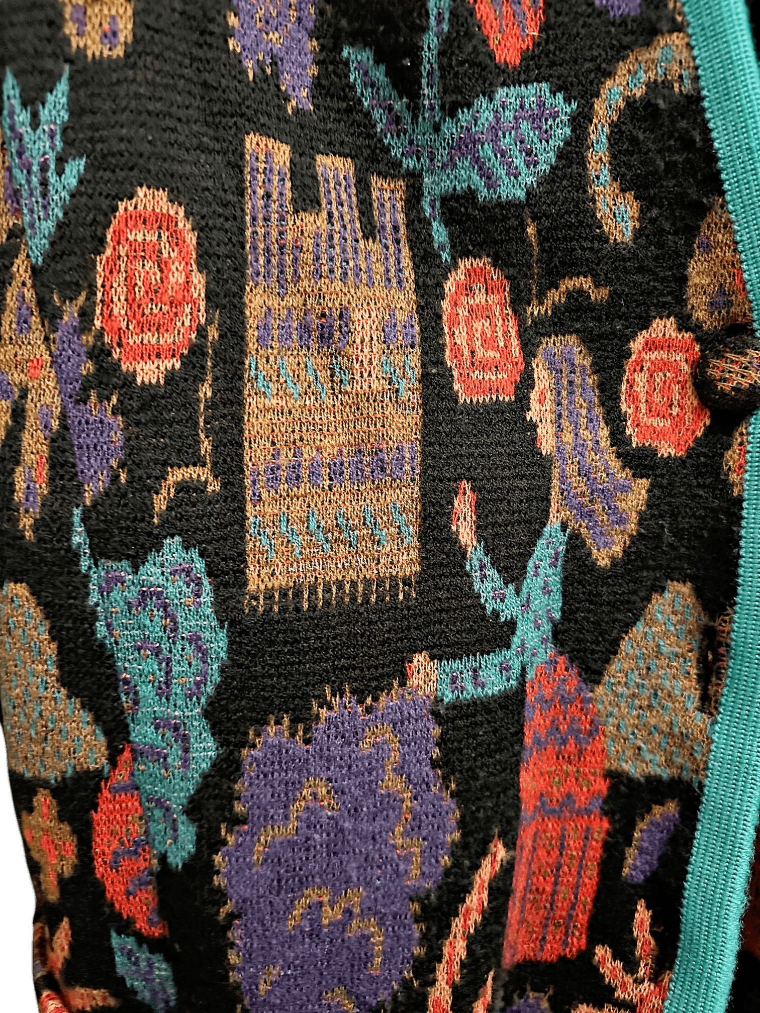 Vintage 80s Multicolor Knit Jacket 3