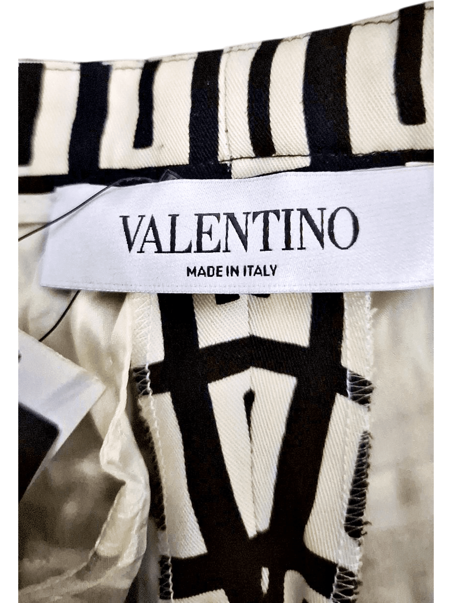 Valentino Geometric Print Trousers - Black and White Pattern 6