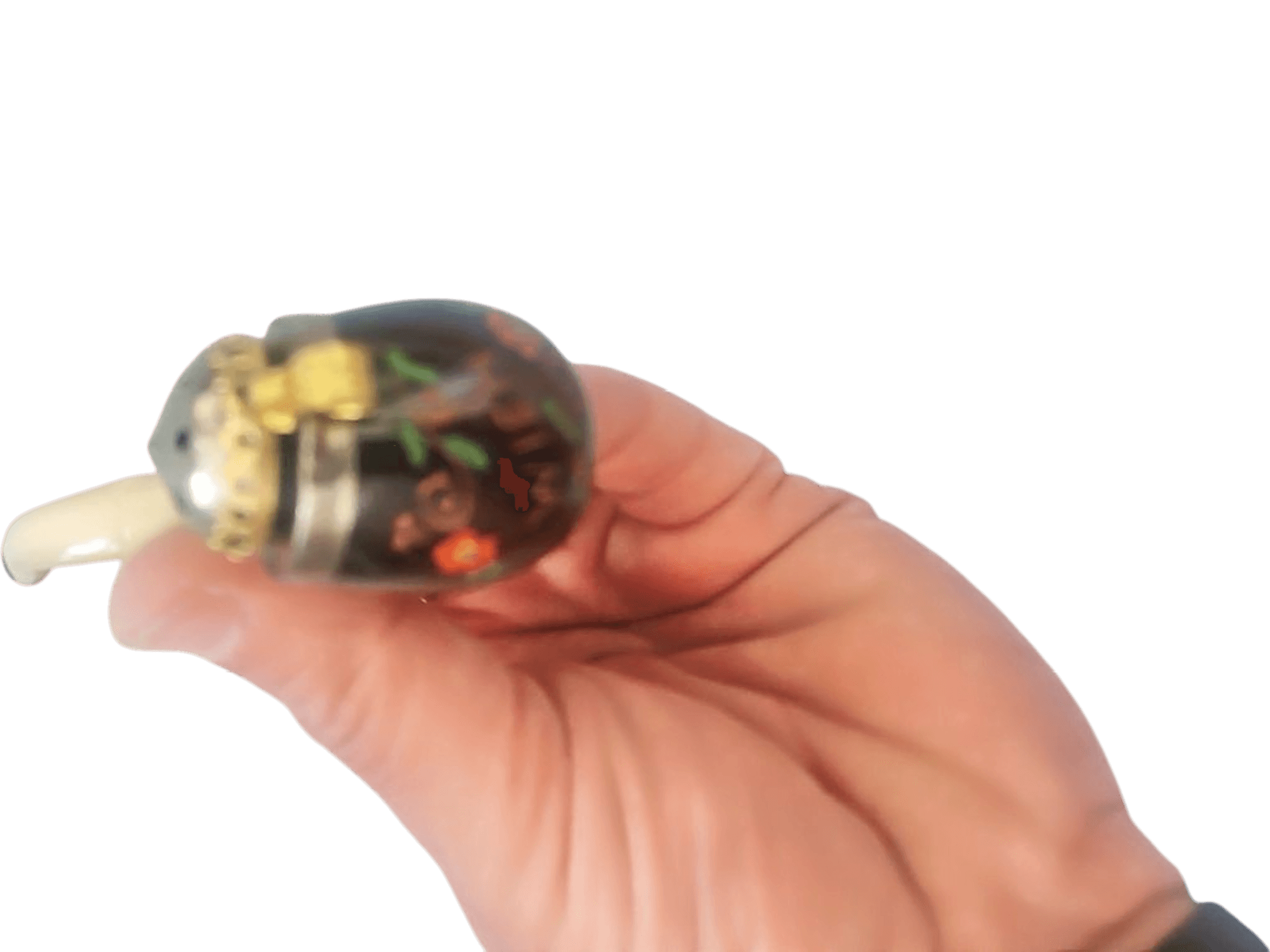 Vintage Decorative Wien Pipe with Floral Design and Gold Accents 3