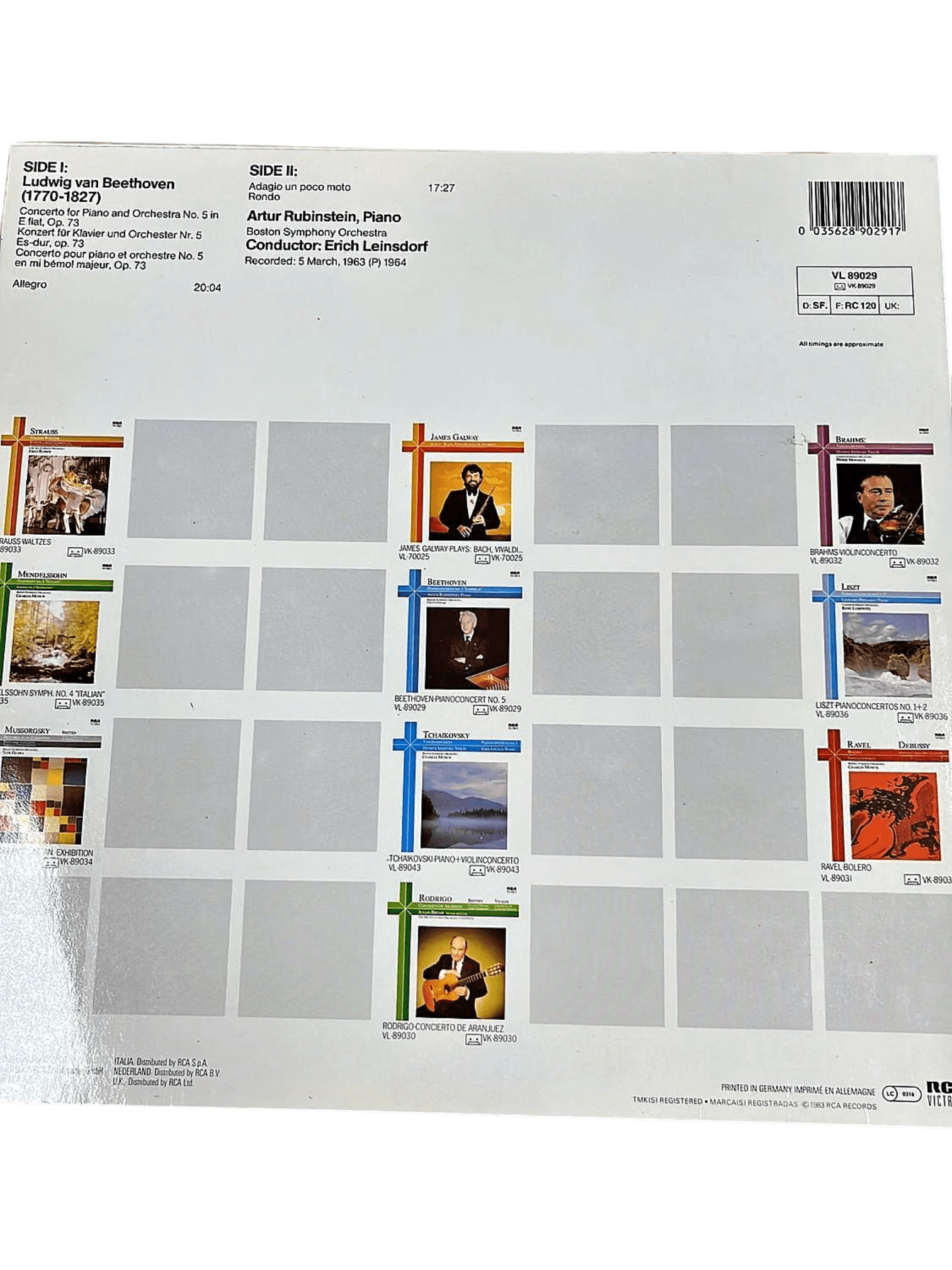 Beethoven Pianokonzerte Nr. 5 Artur Rubinstein RCA Vinyl 2